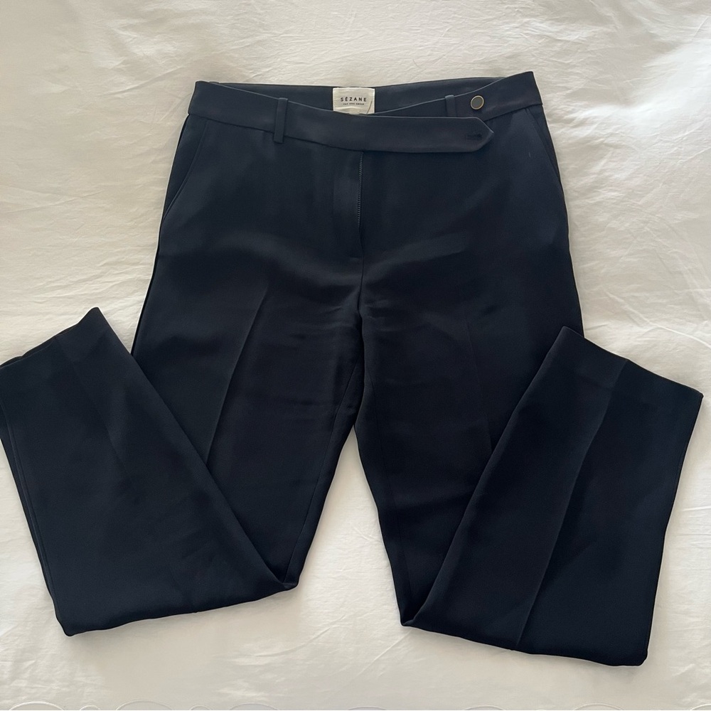 Sezanne Trousers with tuxedo detail Black Size 40/8